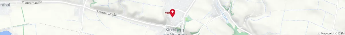 Kartendarstellung des Standorts für Apotheke Zu Maria Trost in 3470 Kirchberg am Wagram